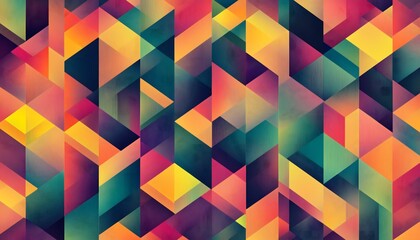 Obraz premium An abstract, seamless and colorful geometric pattern
