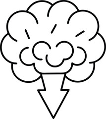 Brainstorming Icon Vector Illustration for Creative Thinking Concepts
