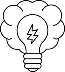 Creative Brainstorming Icon Vector Illustration for Innovative Ideas
