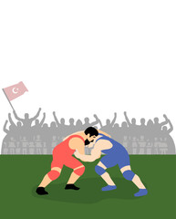 Dynamic Wrestling Silhouettes