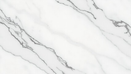 Luxurious white marble slab with dark veins glossy finish