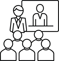 Business Training Icon Professional Vector Illustration for Learning
