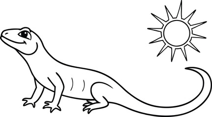 Lizard Lounging Under the Sunny Sky
