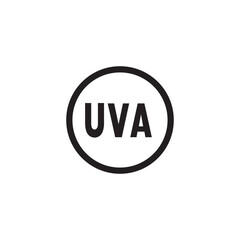 UVA sun protection cosmetics icon symbol sign vector

