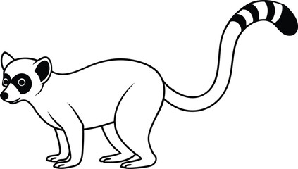 Explore the Jungle with a Playful Lemur and Its Ringed Tail
