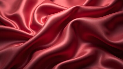 Obraz premium Luxurious satin fabric with shimmering highlights in deep crimson and sapphire