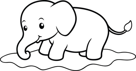 Cheerful Elephant Enjoying a Picnic Day





