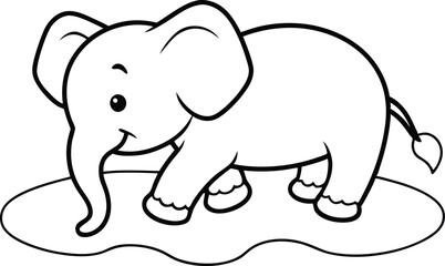 Tiny Elephant Dancing Under the Stars
