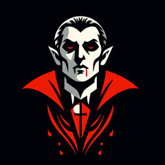 Minimalist design illustration of Dracula






