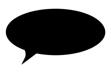 Speech Bubble Clipart Silhouette Icon - Transparent Background
