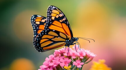 Fototapeta premium Butterflies are pretty insects with colorful wings that fly gracefully. They are part of the Lepidoptera group, which also includes moths.