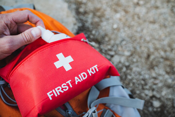 This is a Compact Red First Aid Kit designed specifically for Outdoor Adventures and Emergencies,...