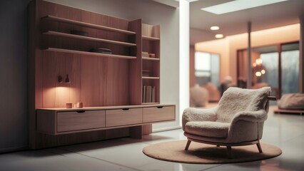 living room with fireplace