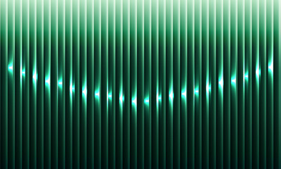 The effect of the ribbed texture of the glass. Abstract green pattern with an overlay of light highlights. Vector illustration.