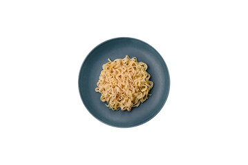 Rice noodles with fish and sauce, salt and spices