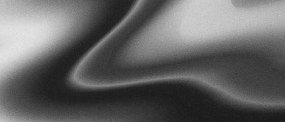 Black and white abstract liquid flow gradient background with grainy noise texture, super wide website headers, banners, and poster designs.