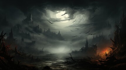Obraz premium Scary wall background, horror texture for background