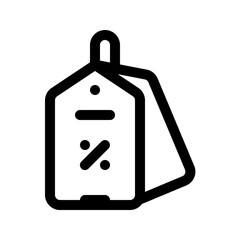 Discount Tag Line Icon. Single icon, line vector icon