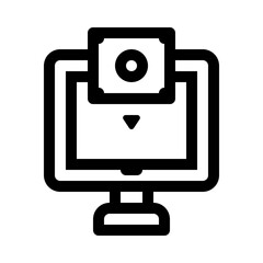 Online Payment Line Icon. Single icon, line vector icon