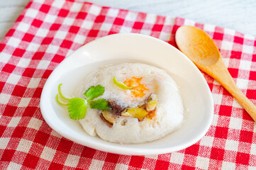 あんかけ栗と海老のしんじょ