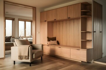 modern living room with fireplace