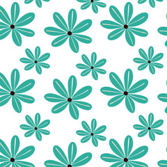 Seamless pattern of daisy Flower, vector botanical flower background. 
