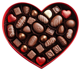 PNG Opened heart shaped chocolate box dessert food white background.