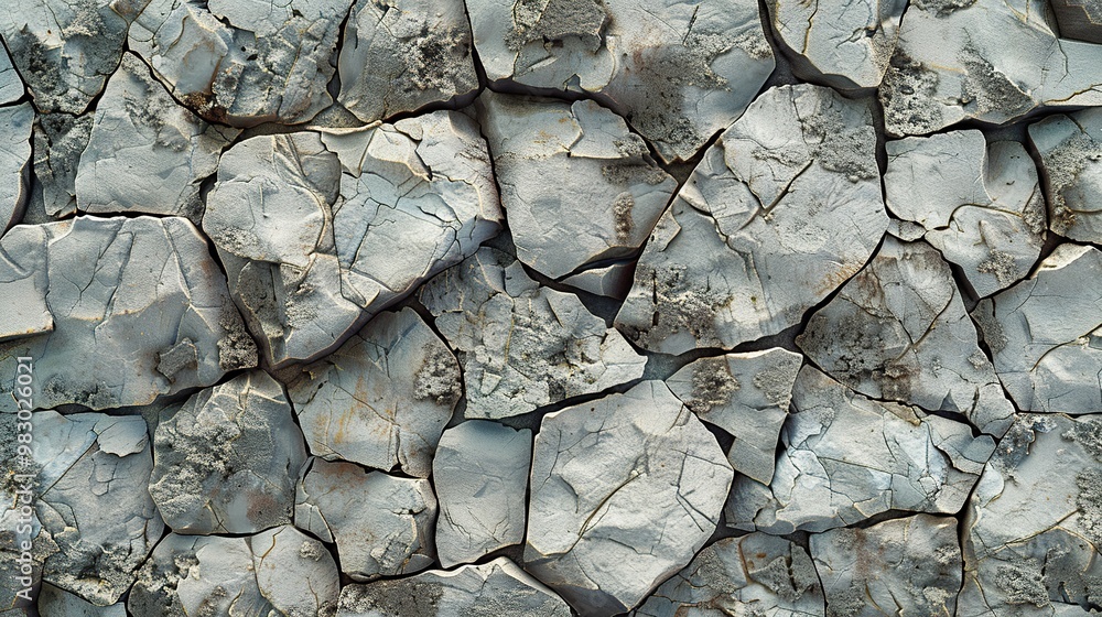 Aufkleber high-definition image of a stone wall texture with cracks and color variations