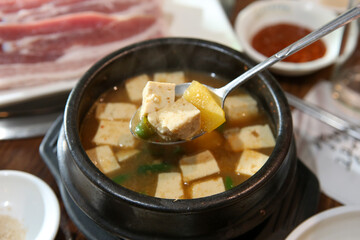 korean food. Soybean Paste Stew