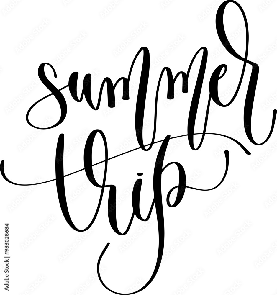 Canvas Prints summer trip - hand lettering inscription positive quote about travel, calligraphy vector illustratio