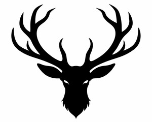 Deer Antler silhouette  vector,Antler silhouette,deer antler logo, icon and vector