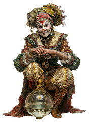 Fototapeta premium PNG Intricate jester costume background