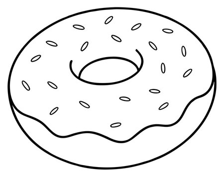 recommend clip art: Donut line art hand drawing,Donut line art illustration