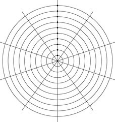 Obraz premium Life balance wheel in ten parts, vector template