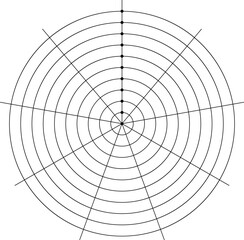 Wellness wheel worksheet, vector circle diagram of lifestyle balance with nine segments