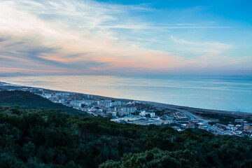 algeria, village, mediterranean sea, africa, north africa, algiers, aerial africa, algeria village,...