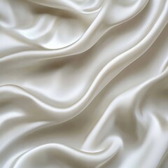 Obraz premium A white fabric with a smooth, flowing texture