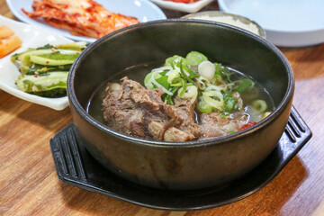 Fototapeta premium korean food. Short Rib Soup. galbitang