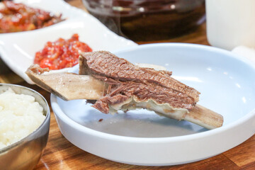 korean food. Short Rib Soup. galbitang
