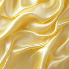 A yellow fabric with a wave pattern