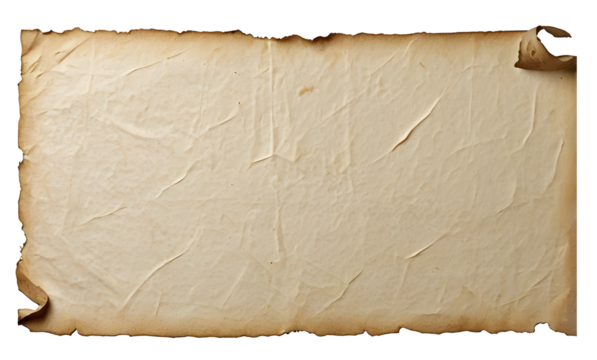 Vintage blank torn paper Isolated on a white transparent background