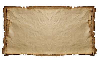 Vintage blank torn paper Isolated on a white transparent background