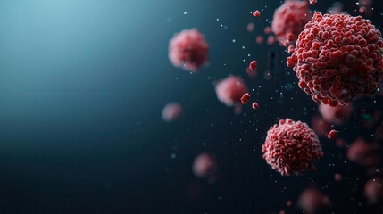 Healthy lymph nodes transitioning to cancerous state, step-by-step visual transformation, lymphoma, development of lymphatic cancer