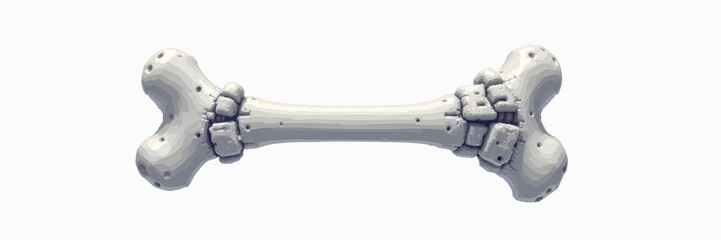 A stylized bone illustration, perfect for pet related products, veterinary care, or playful branding in animal care businesses.