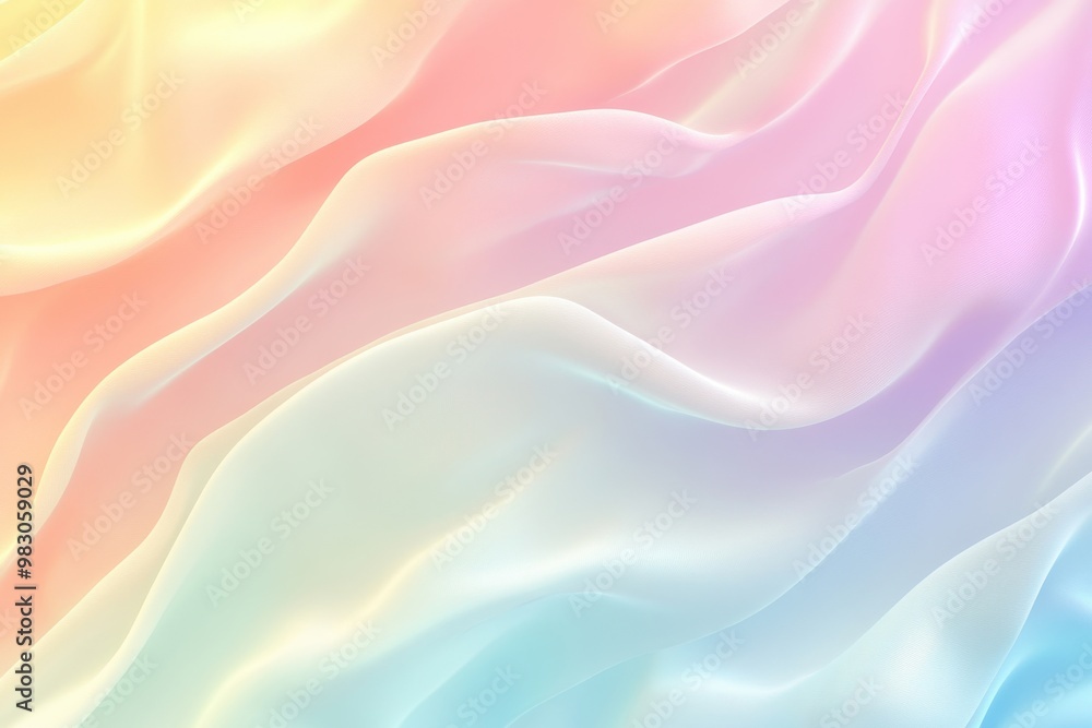 Aufkleber soft color transition background with flowing curves for a calm and simple environment perfect for m
