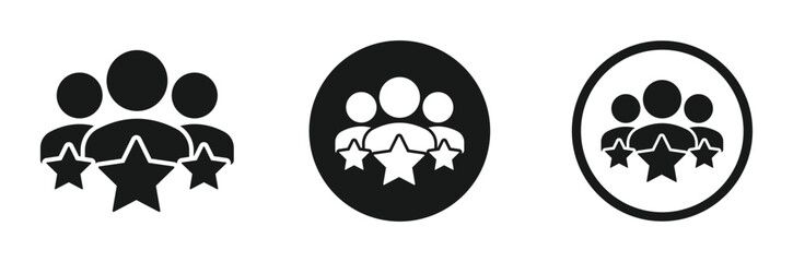 Customer satisfaction vector icons set. Customer satisfaction sign set