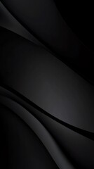 Elegant black abstract background with smooth curves, perfect for modern designs, wallpapers, and minimalistic themes.