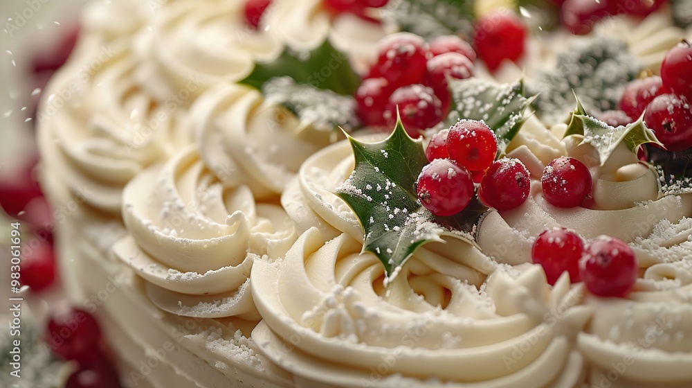 Wall mural christmas cake decoration