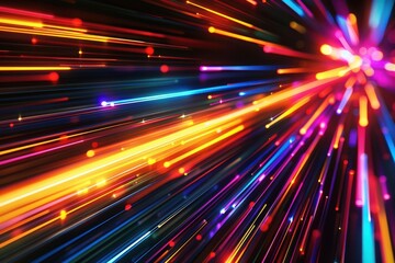 Obraz premium A blue and pink wave with many small red dots, generative ai image