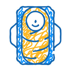 baby newborn doodle icon sketch vector. baby newborn sign. isolated symbol illustration